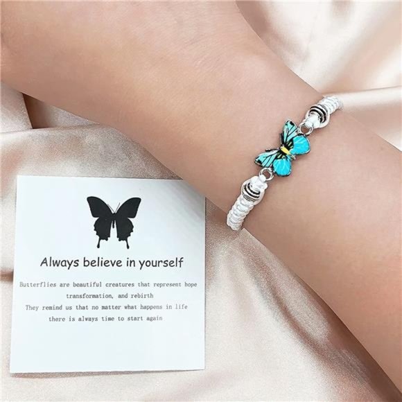 Always Believe in Yourself Butterfly Bracelet - Picture 4 of 5